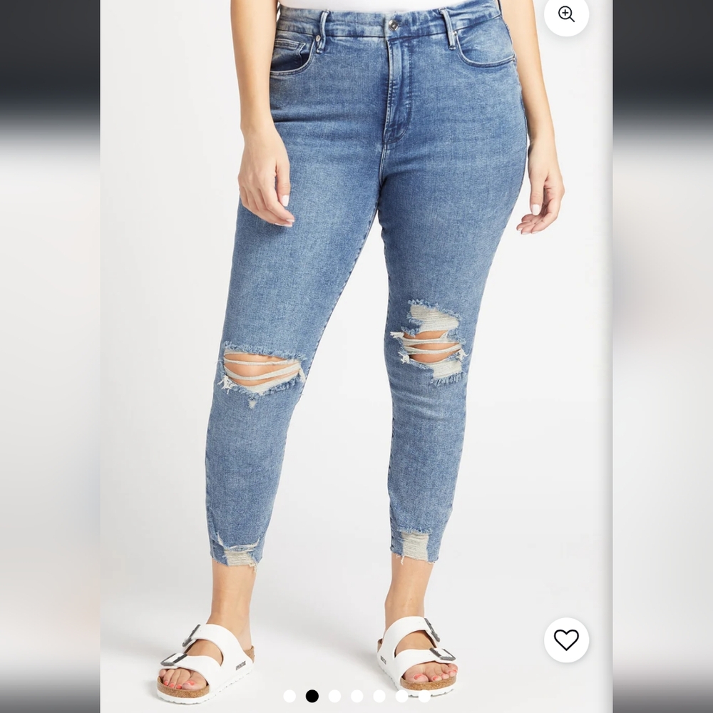 Good American Good Waist Crop Jeans